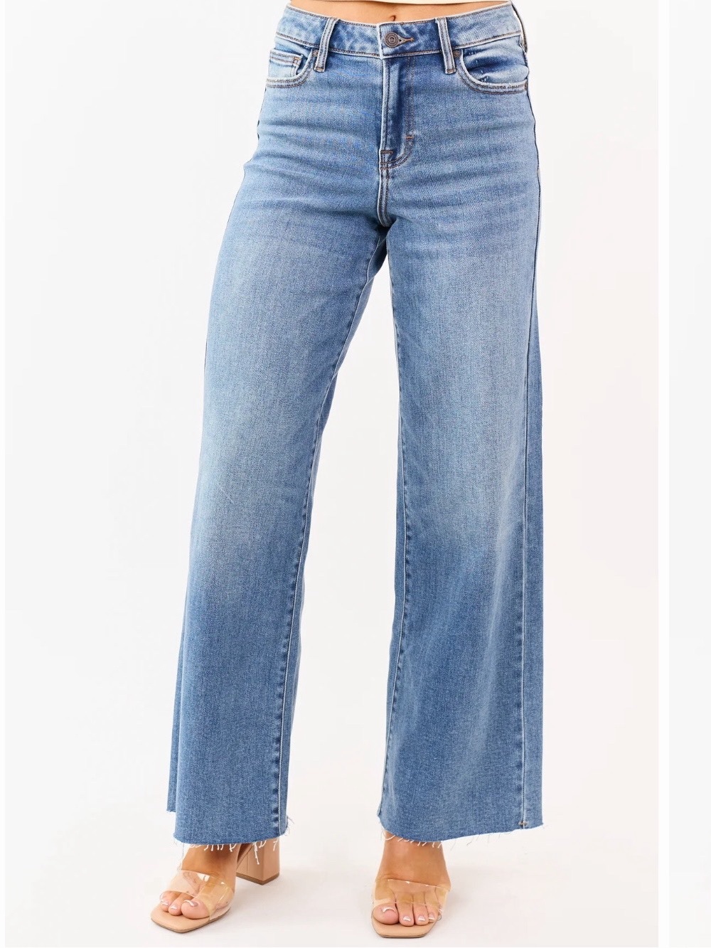 Hidden High-Rise Wide-Leg Jeans